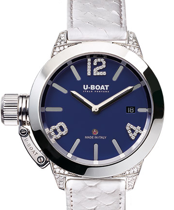 U-BOAT Classico 7077 SS Blue White Diamonds Replica watch